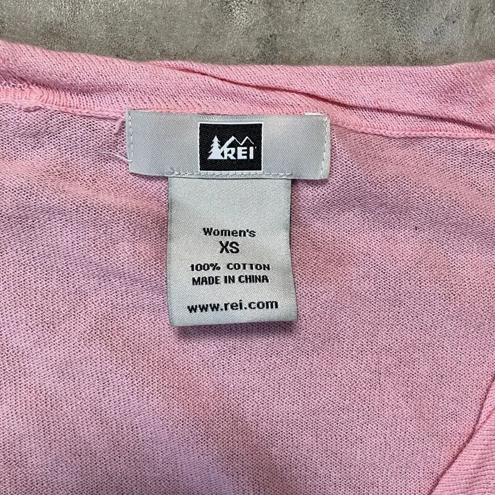 Rei Sweater Womens XS Pink Ombree Tie‎ Waist Long Sleeve Lightweight